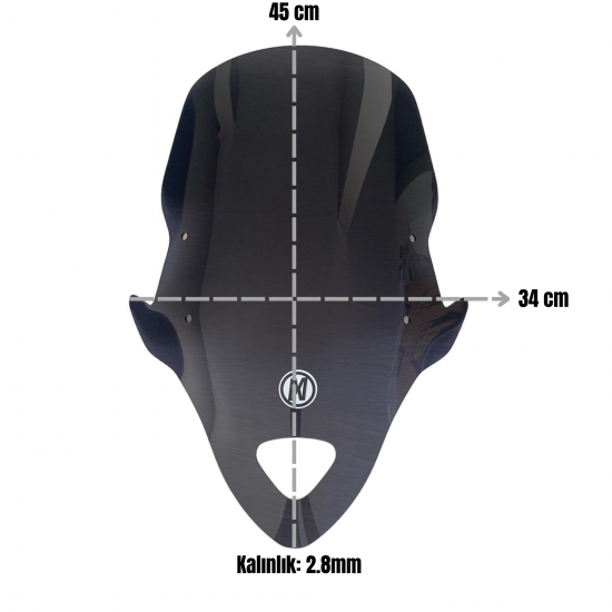 Mondial 125 Drift L Siperlik Camı 2011-2023 Uyumlu-Füme